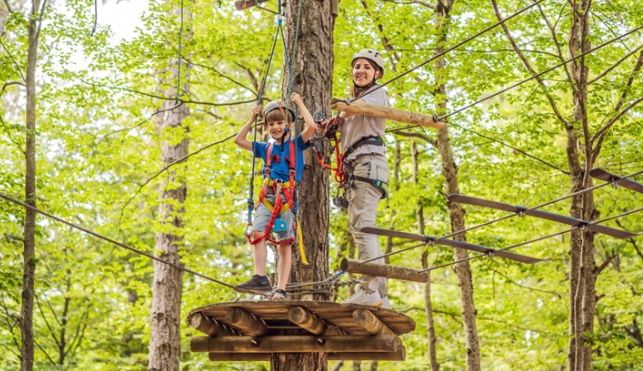 Child at a G-Ape activity centre